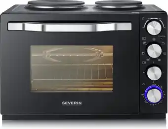 Bol.com Severin to 2074 - bak- en broodrooster oven met kookplaten - zwart aanbieding