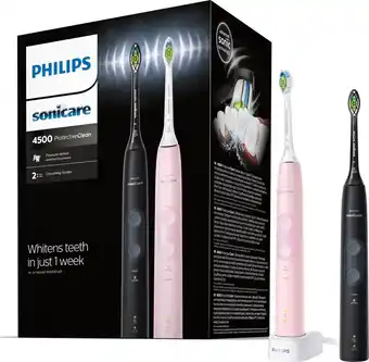 Bol.com Philips sonicare protectiveclean 4500 series hx6830/35 - elektrische tandenborstel - roze & zwart aanbieding