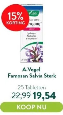 Holland & Barrett Famosan salvia sterk aanbieding