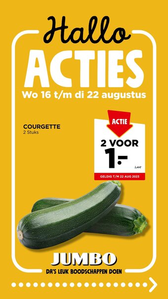 Jumbo COURGETTE aanbieding