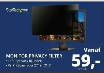 Paradigit Startechcom monitor privacy filter aanbieding