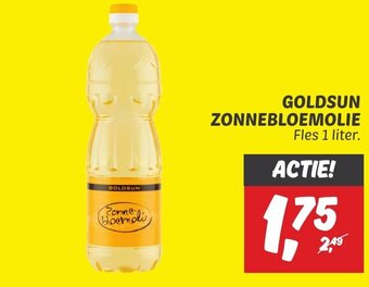 Dekamarkt GOLDSUN ZONNEBLOEMOLIE Fles 1 liter. aanbieding