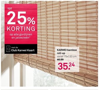 Karwei KARWEI bamboe roll-up vanaf 75x130 cm aanbieding