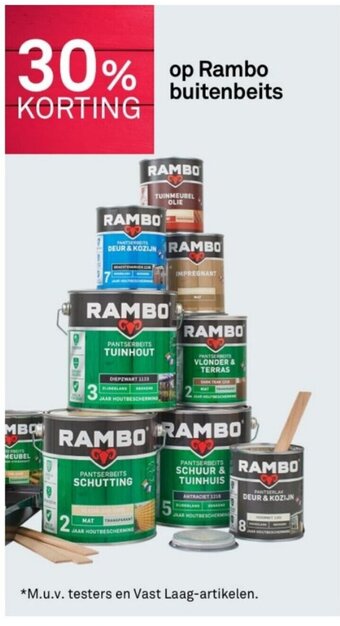 Karwei op RAMBO buitenbeits aanbieding