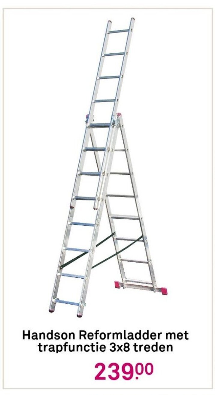 Handson Reformladder met trapfunctie 3x8 treden aanbieding bij Karwei