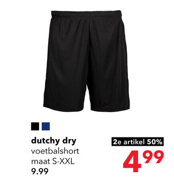 Scapino dutchy dry voetbalshort maat S-XXL aanbieding