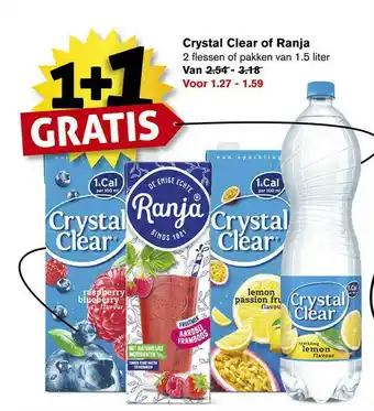 Hoogvliet Crystal clear of ranja aanbieding