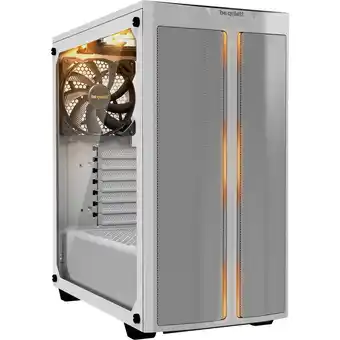 Conrad Bequiet pure base 500dx midi-tower pc-behuizing wit 3 voorgeïnstalleerde ventilators, geïntegreerde verlichting, zijvenster,  aanbieding