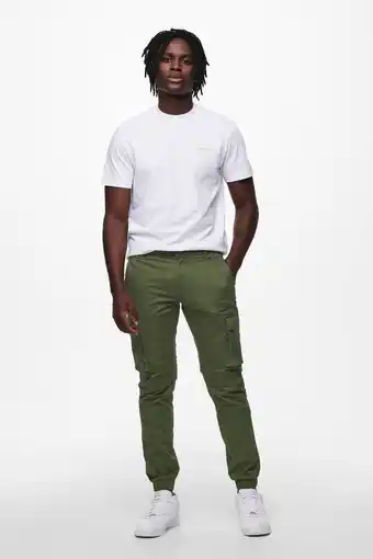 Wehkamp Only & sons tapered fit broek onscam stage  olive night aanbieding