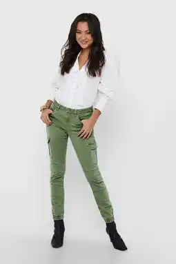 Wehkamp Only skinny cargobroek onlmissouri groen aanbieding