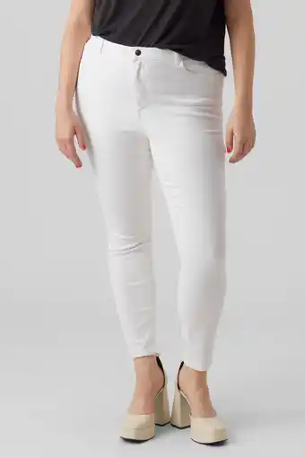 Wehkamp Vero moda curve high waist skinny jeans bright white aanbieding