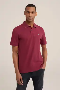 Wehkamp We fashion slim fit polo dark grape aanbieding