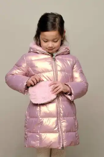 Wehkamp Le chic gewatteerde winterjas birdo van gerecycled polyester roze metallic aanbieding