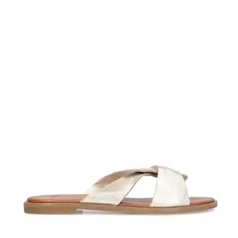 Wehkamp Manfield leren slippers goud aanbieding