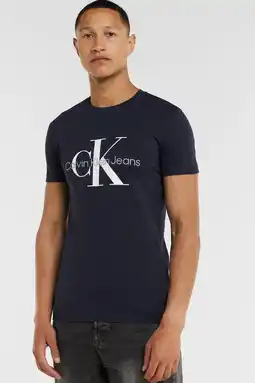 Wehkamp Calvin klein jeans t-shirt met logo night sky aanbieding