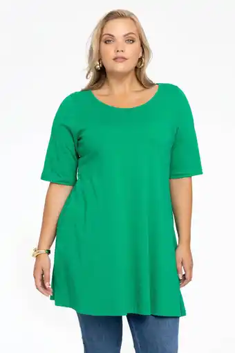 Wehkamp Yoek top wide bottom fit groen aanbieding