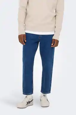 Wehkamp Only & sons tapered fit jeans onsavi 1420 blue denim aanbieding