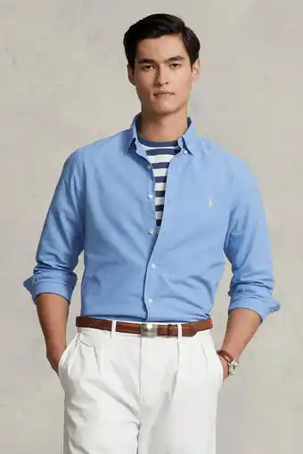 Wehkamp Polo ralph lauren regular fit overhemd met borduursels harbor island blue aanbieding