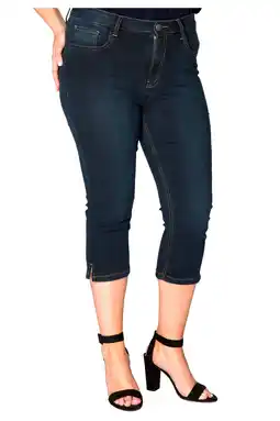 Wehkamp Yoek high waist skinny capri jeans dark denim aanbieding