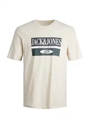 Wehkamp Jack & jones junior t-shirt jorarthur van biologisch katoen beige aanbieding