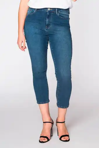 Wehkamp Yoek high waist skinny capri jeans denise lichtblauw aanbieding