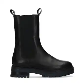 Wehkamp Manfield hoge leren chelsea boots zwart aanbieding