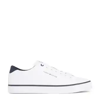 Wehkamp Tommy hilfiger leren sneakers wit aanbieding