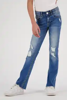 Wehkamp Raizzed high waist flared jeans melbourne crafted met slijtage dark blue tinted aanbieding