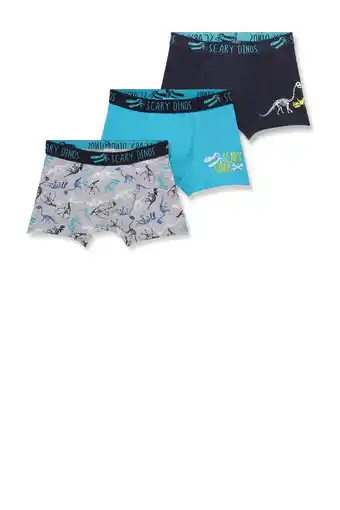 Wehkamp C&a   boxershort - set van 3 grijs/aqua/blauw aanbieding