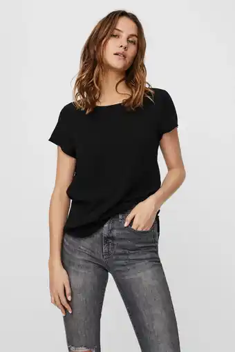 Wehkamp Vero moda top vmbecca zwart aanbieding