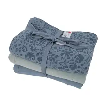 Wehkamp Lodger hydrofiele doek 70x70 cm - set van 3 flower tribe ocean aanbieding