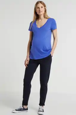 Wehkamp Noppies low waist skinny zwangerschapsbroek renee donkerblauw aanbieding
