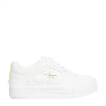 Wehkamp Calvin klein leren sneakers wit aanbieding