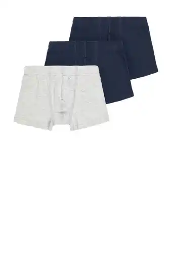 Wehkamp Name it kids boxershort nkmtights - set van 3 grijs melange/donkerblauw aanbieding