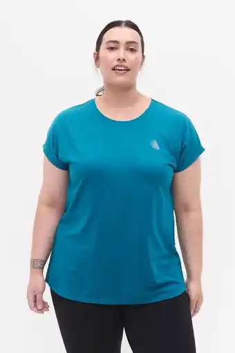 Wehkamp Active by zizzi plus size sport t-shirt blauw aanbieding
