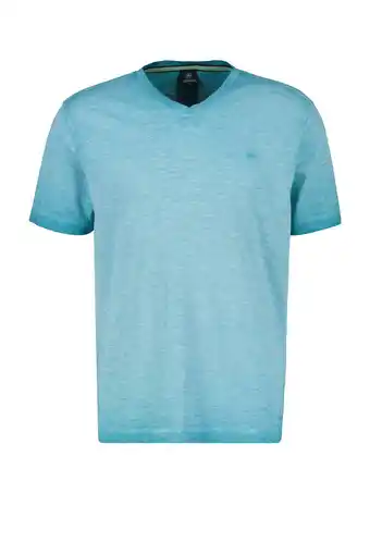 Wehkamp Lerros dip-dye slim fit t-shirt light turqoise aanbieding