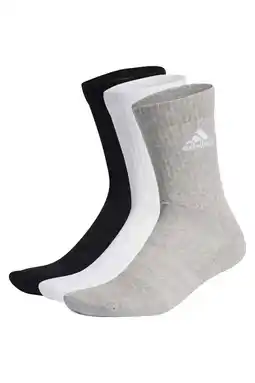 Wehkamp Adidas performance sportsokken - set van 3 grijs/wit/zwart aanbieding