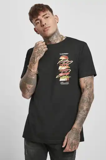 Wehkamp Mister tee t-shirt a burger met printopdruk zwart aanbieding