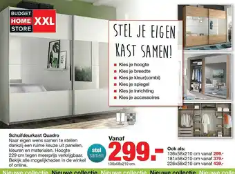 Budget Home Store Schuifdeurkast quadro aanbieding