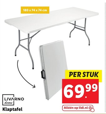 Lidl LIVARNO home Klaptafel aanbieding