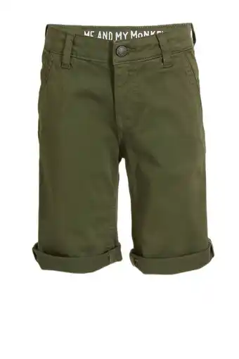 Wehkamp Me & my monkey short michiel olijfgroen aanbieding