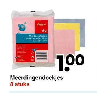 Wibra Meerdingendoekjes 8 stuks aanbieding