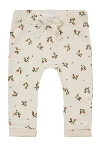 Wehkamp Noppies newborn baby regular fit broek niger met biologisch katoen ecru/groen/bruin aanbieding