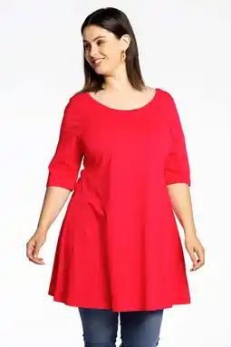 Wehkamp Yoek tuniek cotton rood aanbieding