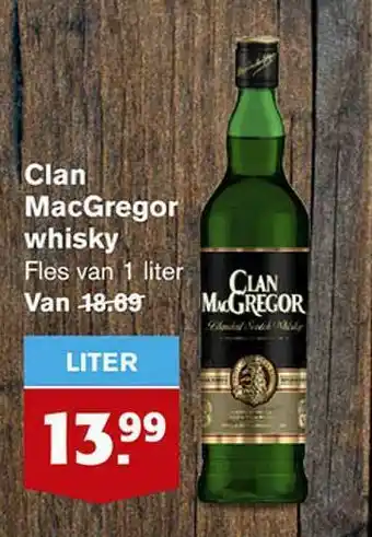 Hoogvliet Clan macgregor whisky 1 liter aanbieding