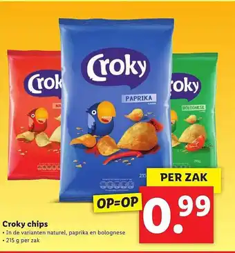 Lidl Croky Chips 215 Gram aanbieding