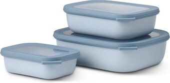 Bol.com Mepal - multikom cirqula vershouddoos set - 500 + 1000 + 2000 ml - rechthoekig - nordic blue aanbieding