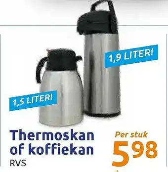 Action Thermoskan Of Koffiekan RVS aanbieding