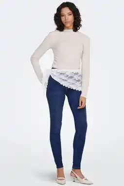Wehkamp Only high waist skinny jeans onlroyal dark denim blue regular aanbieding
