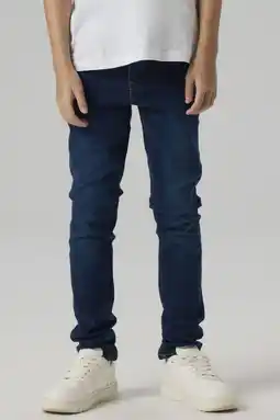 Wehkamp Name it kids slim fit jeans nkmsilas dark blue denim aanbieding